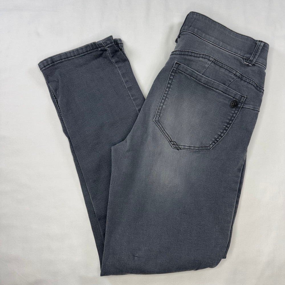 Democracy Jeans Womens 8P 8 Petite "Ab"solution Black Skinny Denim Pants